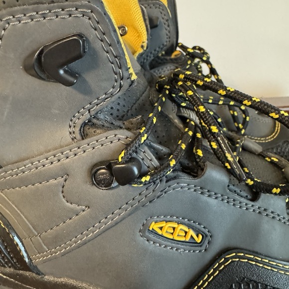 Size 13D KEEN Logandale WP Mens Black Steel Toe Waterproof Work Boots - Picture 11 of 15